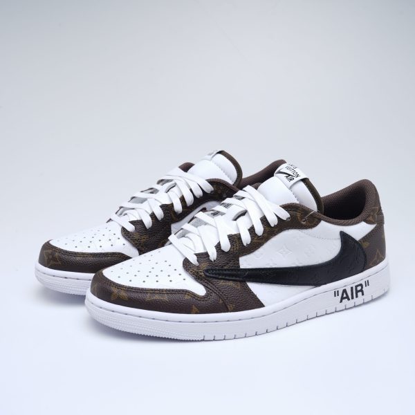 Air Jordan 1low LV og Brown old flower panels