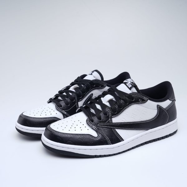 Air Jordan 1low LV og Black and white print